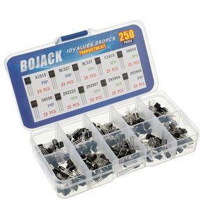 Transistors de puissance à trou <span class=keywords><strong>BOJACK</strong></span> 10 valeurs 250 pièces A1015 BC327 BC337 C1815 S8050 S8550 2N2222 2N2907 2N3904 2N3906 PNP NPN - Product Image 2