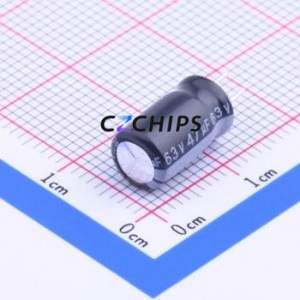 Condensador Electrolítico de Aluminio de Montaje Pasante RGA470M1JCC-0611G, D6.3xL11mm 47uF 20% 63V 2.5mm - Product Image 1