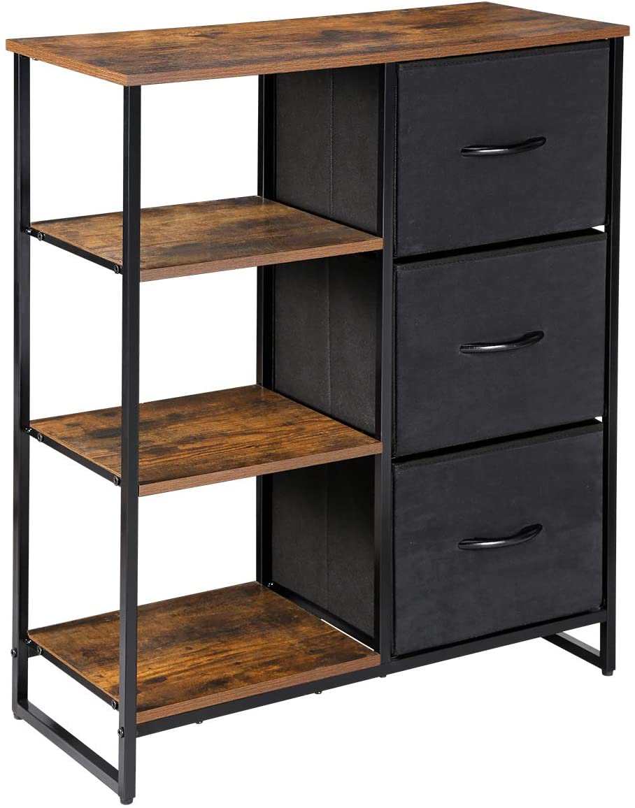 Тканевый шкаф для хранения с ящиками и полками, органайзер для комода, тканевый комод