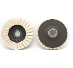 5 Pack 4 1/2 Polegada Durable <span class=keywords><strong>Angle</strong></span> <span class=keywords><strong>Grinder</strong></span> Anexo Médio Lã Flap Disc para Metal Polimento De Alumínio De Aço Inoxidável Polimento - Product Image 5