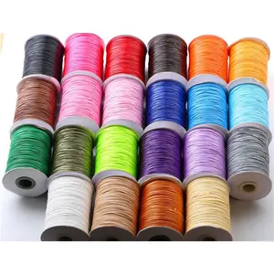 Cordon en cire en coton coloré coréen pour la fabrication de bijoux, 1.0mm, vente en gros, 1 pièce, hmt159