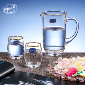 Czech Imported Crystal White Wine Glass Set 6 Glasses 1 Decanter High Temperature Resistance Wedding Gift Box - Product Image 4