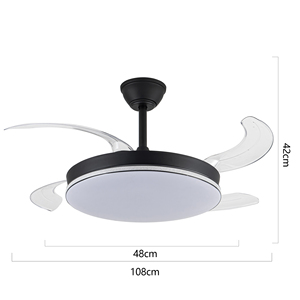 42-inch Dimmable CCT trần ánh sáng với LED tự nhiên quạt gió điều khiển từ xa đài phát thanh miễn phí có thể thu vào đèn quạt - Product Image 5