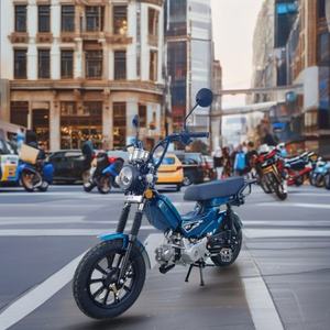 Minimoto de <span class=keywords><strong>50cc</strong></span> con Frenos de Tambor Delanteros y Traseros, Arranque Eléctrico, Euro 5, Minibicicleta con Pedales, Scooter de <span class=keywords><strong>50cc</strong></span> - Product Image 2