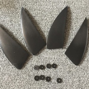 Ensemble de ailerons de kitesurf 4 pièces en ABS noir durable pour sports nautiques en mer - Product Image 3