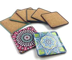 Promotional Round square Tin Coasters Metal Drink coaster with Tin Box Packaging