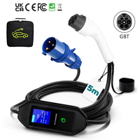 Chargeur de véhicule électrique ST-E207G, prise CEE 3 broches, chargeur EV portable GBT 7,5 kW avec écran numérique contrôlable