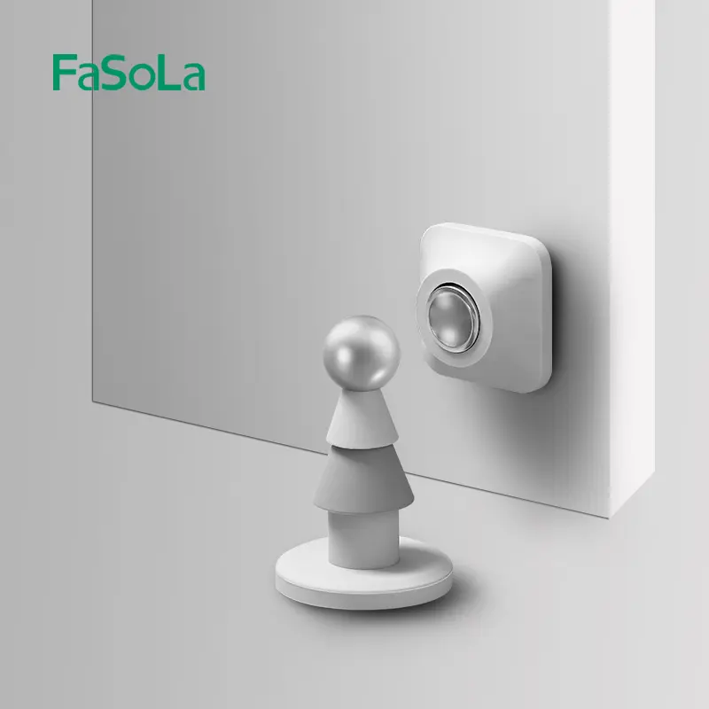 FaSoLa arrêt de porte magnétique sans perçage, support de porte mural, arrêt de porte magnétique avec rubans adhésifs pour pas de perçage