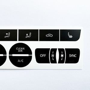 Volkswagen Tiguan Touran AC Console Button Repair Stickers Clean Air Maxac <b>Adhesive</b> <b>PVC</b> Interior Decals - Product Image 1