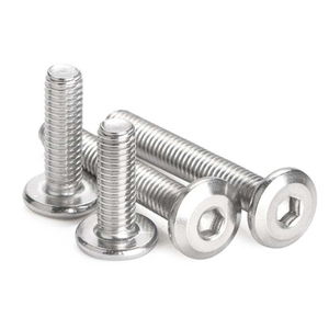 M3 M4 M5 M6 M8 M10 304 Stainless Steel Low Profile Hex Head <b>Screws</b> Flat Head Allen Bolts for Furniture - Product Image 1