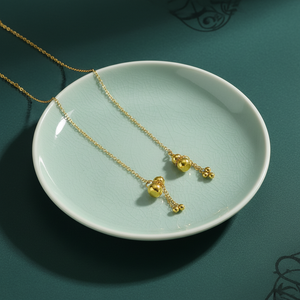 Collier pendentif gourde porte-bonheur traditionnel chinois, très populaire, <span class=keywords><strong>apporte</strong></span> sécurité, richesse et protection, nouveau style - Product Image 1