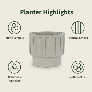 Jardinière suspendue moderne en céramique blanche pour les boutiques <span class=keywords><strong>de</strong></span> cadeaux - Product Image 5