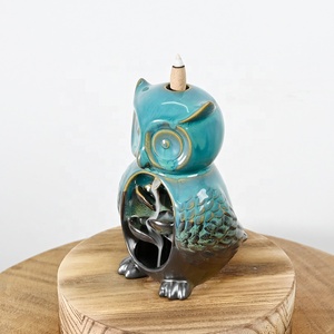 Diseño <span class=keywords><strong>de</strong></span> escultura <span class=keywords><strong>de</strong></span> búho <span class=keywords><strong>de</strong></span> esmalte azul, quemador <span class=keywords><strong>de</strong></span> incienso <span class=keywords><strong>de</strong></span> reflujo <span class=keywords><strong>de</strong></span> cerámica, difusor <span class=keywords><strong>de</strong></span> aromaterapia <span class=keywords><strong>de</strong></span> reflujo <span class=keywords><strong>de</strong></span> <span class=keywords><strong>humo</strong></span> <span class=keywords><strong>de</strong></span> <span class=keywords><strong>cascada</strong></span> y soporte <span class=keywords><strong>de</strong></span> incienso - Product Image 6