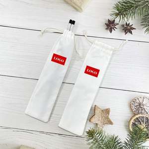 Bolsa de Algodón Reutilizable Blanca Suave Personalizada con Cordón, Logotipo de Perfume Serigrafiado para Aceites Esenciales, Relojes, Auriculares, Regalos - Product Image 6