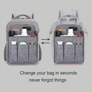 Bán Buôn Biểu Tượng Tùy Chỉnh Đa-Túi Trọng Lượng Nhẹ Ba Lô Tổ Chức Chèn Túi Xách Cảm Thấy Túi Tổ Chức Cho Ba Lô Vai - Product Image 4
