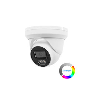 Caméra de surveillance réseau dôme tourelle 6MP conforme NDAA, vision nocturne couleur, PoE, IP, grand angle, micro intégré - Product Image 1