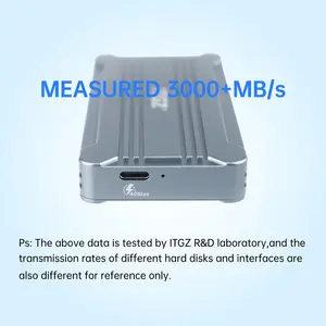 ITGZ ASM2464 USB4.0 caixa de disco rígido m2NVMe único protocolo relâmpago 4 telefone celular computador 40Gbps gabinete externo