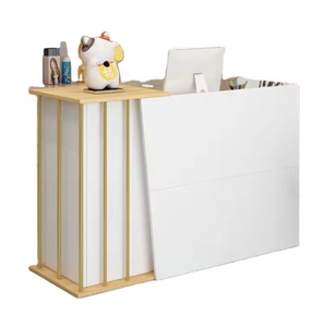 Mostrador de Recepción Moderno Personalizado Más Vendido, Mostrador de Salón de Belleza, Mesa de Recepción Pequeña, Mostrador de Recepción para Salón de Uñas y SPA - Product Image 2