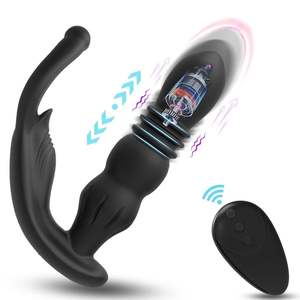 Vibromasseur en silicone de haute qualité Massage de stimulation de la prostate avec anneau de verrouillage Jouet sexuel pour hommes Godes Plug anal pour hommes - Product Image 3
