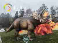 Lampe de forme carrée personnalisable Triceratops dinosaure lanterne chinoise métal satiné décorations de fête de festival traditionnel chinois