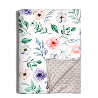 Couverture Polaire Bébé Personnalisée, Douce et Épaisse pour Nouveau-né, Hiver, Pois, Minky