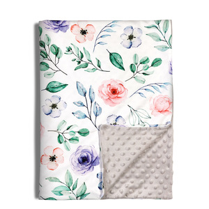 <span class=keywords><strong>Couverture</strong></span> Polaire Bébé Personnalisée, Douce et Épaisse pour <span class=keywords><strong>Nouveau</strong></span>-<span class=keywords><strong>né</strong></span>, <span class=keywords><strong>Hiver</strong></span>, Pois, Minky - Product Image 4