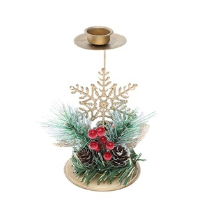 Fenlan Cono di Pino Dorato in Ferro, Ornamento da Finestra e Scrivania, Vassoio Portacandele Natalizio, Decorazioni Festive per Creare Atmosfera 15cm - Product Image 5