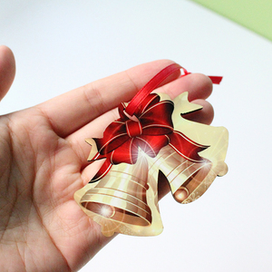 Ornement suspendu en bois double face <span class=keywords><strong>Benelux</strong></span> panneau dur décorations de noël sublimation rond blanc ornement pour personnalisé - Product Image 4