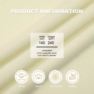 Tissu tricoté uni ChaoPai en textile peigné, 47,5 % Lyocell, 38 % Acrylique, 9,5 % Laine, <span class=keywords><strong>240</strong></span> GSM, <span class=keywords><strong>largeur</strong></span> 140 cm, pour vêtements - Product Image 3