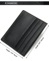 Baellerry dompet kartu minimalis pria, dompet kulit asli ramping minimalis dengan banyak slot kartu