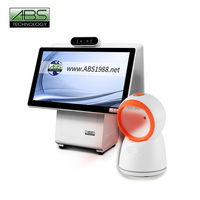 Lecteur de codes-barres 2D de bureau ABS 3803 pour supermarchés, éclairage LED, interfaces USB/COM/RS-232, options noir/blanc, capteur CMOS, en stock