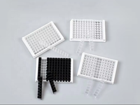 Microplaque de laboratoire personnalisée 8 bandes 96 puits PS Plaque Elisa blanche détachable pour lecteur de microplaque