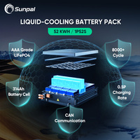 Armoire de stockage d'énergie Sunpal 75 kW, armoire ESS extérieure, refroidissement liquide + air forcé pour parcs d'entreprises