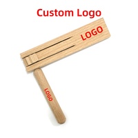 Castalettes en bois pour faire du bruit, planche sonore, bruiteur, cadeaux de fête, planche sonore, bruiteur, cadeaux de fête, célébrations, cliquet musical