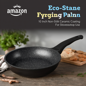 กระทะเคลือบเซรามิก Eco-Stone ขนาด 10 นิ้ว สำหรับใช้กับเตา - Product Image 3