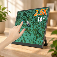 Moniteur portable tactile LCD 16 pouces 2.5K HDR IPS QHD pliable avec support USB-C Plug-and-Play pour ordinateur portable et PC professionnel – Vente en gros