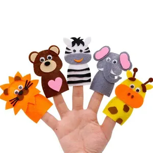 Celebration Festival Party Supplies DIY Felt Finger Animal Craft Kits Felt Finger Puppets