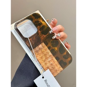 <span class=keywords><strong>Coque</strong></span> de téléphone antichoc OEM d'usine, style rétro américain, imprimé léopard, avec surpiqûres, pour <span class=keywords><strong>iPhone</strong></span> 17, 16, 15, 14, 12, 13, 11 Pro, Pro Plus - Product Image 4