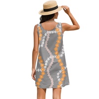 Été Trendy Custom Hawaiian Puakenikeni Design High Quality Vest Ladies Beach Dresses 2025