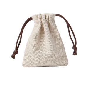 Custom Made Linen Portable Jewelry Storage Arrangement Packaging Bundle Mouth Drawstring Small <b>Cloth</b> Bag Herrero Bag - Product Image 1