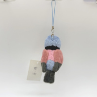 Jouets en peluche personnalisés avec logo OEM, porte-clés en peluche mignons en forme d'oiseaux, breloques de sac, fabricant de jouets en peluche animaux