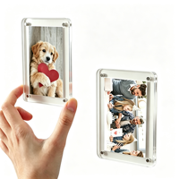 Aimant de réfrigérateur personnalisé en acrylique transparent de 6 à 15 cm, cadre photo magnétique vierge, ornement de réfrigérateur pour la création de cadeaux sur mesure