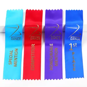 Lude Factory Wholesale Ink Printed Sports Award Ribbon Customized 1st 2ed 3rd Place Satin Ribbon RIBBONS 4 Level 3000 Pcs