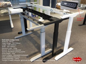 عمود رفع بيضاوي الشكل مريح ، ارتفاع كهربائي قابل للتعديل ، الجلوس على قاعدة مكتب - Product Image 5