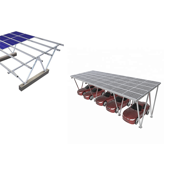 Pv Modern Design System Mount Panel Structure Mounting Solar Carport Waterproof With Aluminium Frame Carport Solar