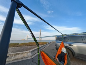 Dựa Tự Động SUV Ngoài Trời Xách Tay Có Thể Điều Chỉnh Hợp Kim Nhôm Cắm Trại Võng Khung Người Lớn 1-2 Người 150 Cm 200Kg Công Suất Đi Bộ Đường Dài - Product Image 3