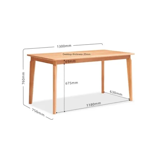 Tüm katı ahşap yemek masası ve sandalye kombinasyonu Nordic meşe basit küçük daire bir masa dört sandalye yemek masası