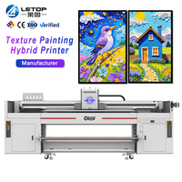 Mesin Printer Inkjet UV Hybrid Format Besar LETOP Factory 1.9M, Printer Flatbed UV Digital Ukuran 3D Industrial, Harga Impresora