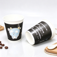 Gobelets en papier personnalisés de 10 oz (300 ml) avec logo, revêtement PE de qualité alimentaire, imperméables, à paroi simple, avec couvercles