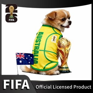 Roupas para Animais de Estimação Licenciadas Oficialmente pela FIFA para a Copa do Mundo de <span class=keywords><strong>2026</strong></span>, Camisetas de Futebol da Equipe da Austrália, Vestuário Luxuoso para Cães - Product Image 2